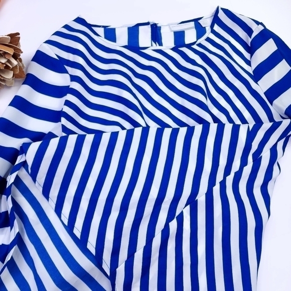 New York Co. Blue White Striped Top Sz M - Picture 11 of 11